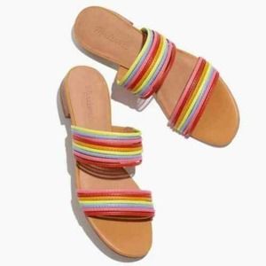 Madewell The Meg Slide Sandal in Leather size 7.5